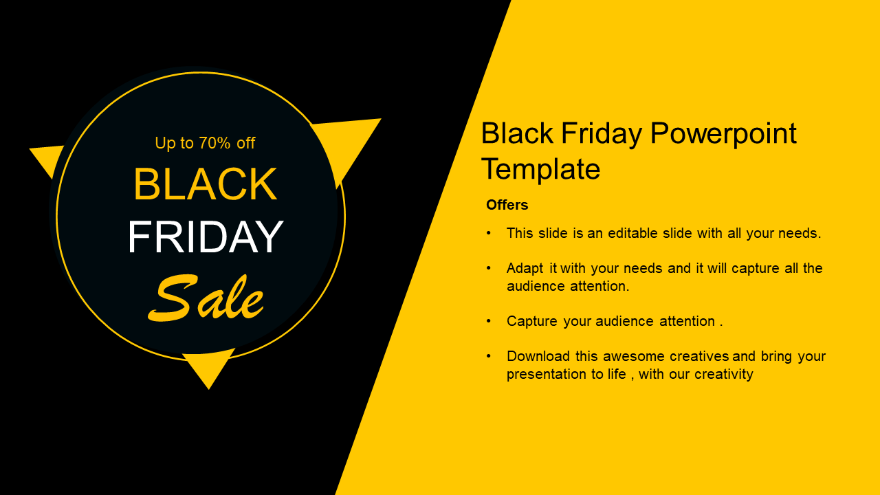 Creative Black Friday PowerPoint Template For PPT Slides